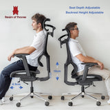 ADMIRAL AIR Ergonomic Office Chair (Coral)