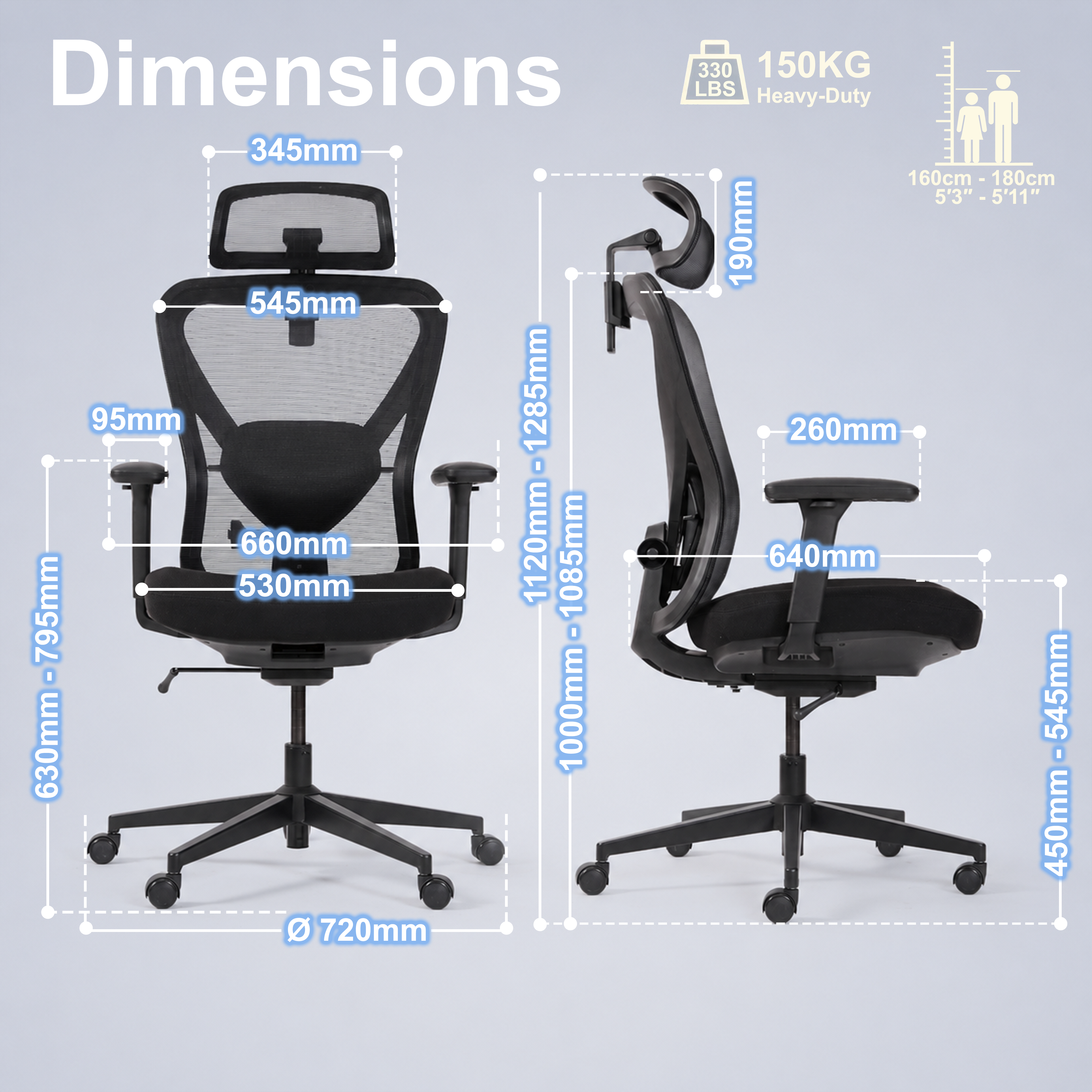 VALKYRIE chair dimensions artwork